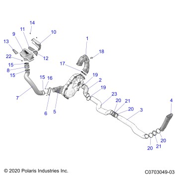 DRIVE TRAIN, CLUTCH COVER, DUCTING - Z23RML2KAJ/BJ/AK/BK (C0703049-03)