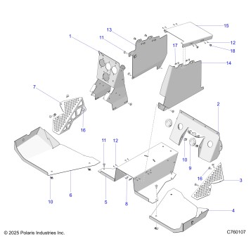BODY, CENTER AND FLOOR PANELS - Z26RRL2KAL (C760107)
