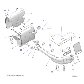 ENGINE, EXHAUST SYSTEM - Z25ASE87A5 (C0701887)