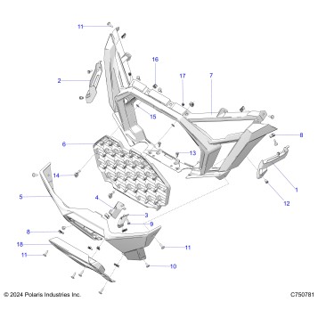 BODY, FRONT BUMPER - Z25X4D92A/92B (C750781)