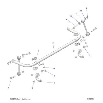 SUSPENSION, STABILIZER BAR, REAR - Z25NEE99A4/B4/A5/B5 (C703113)
