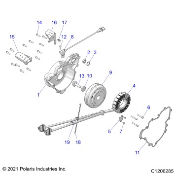 ENGINE, STATOR AND FLYWHEEL - Z23R4B92AK/BK (C1206285)