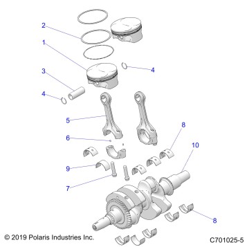ENGINE, CRANKSHAFT and PISTON - Z23ASA87A2(C701025-5)