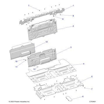 BODY, REAR CLOSEOFF, CENTER PANELS - Z24RMD2KAH/AL/BH/BL (C703401)