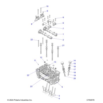 ENGINE, CYLINDER HEAD AND VALVES - Z26NMX99A4/A6 (C750579)