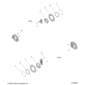 BRAKES, CALIPER MOUNTING AND ROTORS - Z25RRL2KAL (C750852)