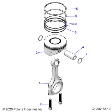 ENGINE, PISTON AND ROD - Z23RMU2KAN/BN (C1206172-13)