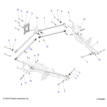 SUSPENSION, REAR TRAILING ARMS MOUNTING - Z22G4E92AJ/BJ (C702980)