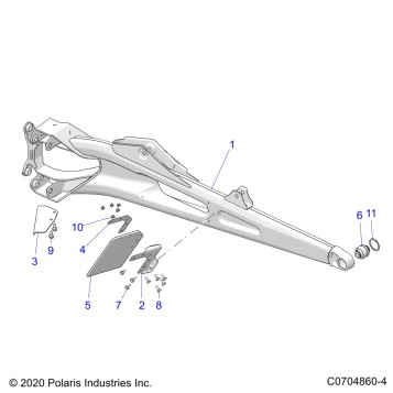 SUSPENSION, REAR TRAILING ARMS - Z24RGD2KAH/AL/BH/BL  (C0704860-4)