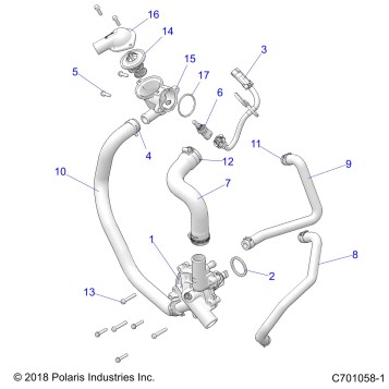 ENGINE, WATERPUMP AND BYPASS -  Z20PAL92AG/AP/BG/BP/LG/G92AG/AP/LG (C701058-1)