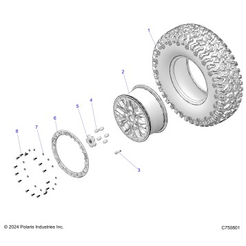 WHEELS, FRONT/REAR - Z25R4P2KAE/BE (C750801)