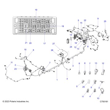 ELECTRICAL, WIRE HARNESS, CHASSIS - Z25R4P2KAE/BE (C750181)