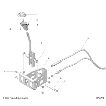 DRIVE TRAIN, GEAR SELECTOR - Z26RPK2KAR/BR/AV/BV/AC/BC/AJ/BJ (C750140)