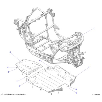 CHASSIS, MAIN FRAME AND SKID PLATES - Z25SPE92A4/B4 (C750506)