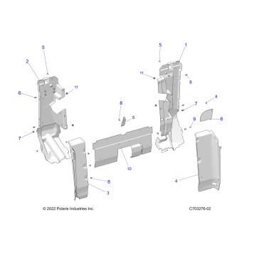 BODY, REAR CLOSEOFF, SIDE PANELS - Z23RGK2KAJ/BJ (C703162)