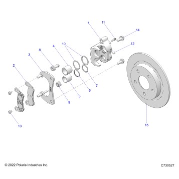 BRAKES, CALIPER, REAR - Z23GAD92A/92B (C730527)