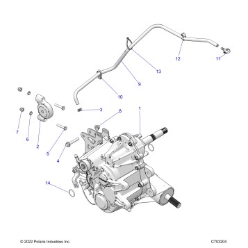 DRIVE TRAIN, MAIN GEARCASE MOUNTING - Z23A5P87A4 (C703204)