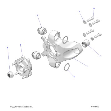 SUSPENSION, REAR CARRIER AND HUB - Z23G4C92AL/BL (C0705033)