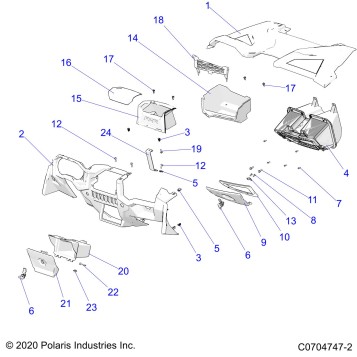 BODY, DASH AND GLOVEBOX - Z23ASA87A2 (C0704747-2)