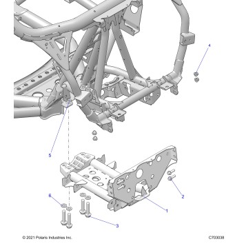 CHASSIS, MOUNTING, FRONT GEARCASE - Z22MAE92AJ/BJ/AD/BD/AG/BG (C703038)