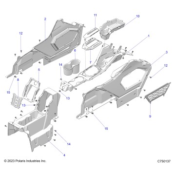 BODY, CENTER CONSOLE - Z25X4B92AP/BP (C750137)