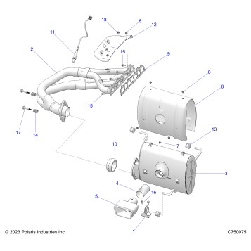 ENGINE, EXHAUST SYSTEM - Z26RPK2KAR/BR/AV/BV/AC/BC/AJ/BJ (C750075)