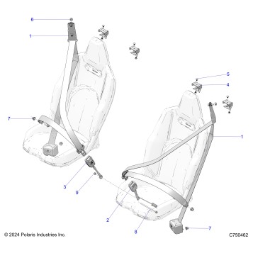 BODY, SEAT BELT MOUNTING, FRONT - Z25X4B92AP/BP (C750462)