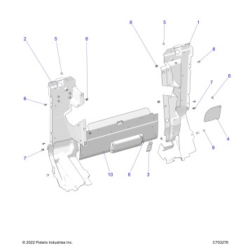 BODY, REAR CLOSEOFF, SIDE PANELS - Z23RMU2KAN/BN (C703276)