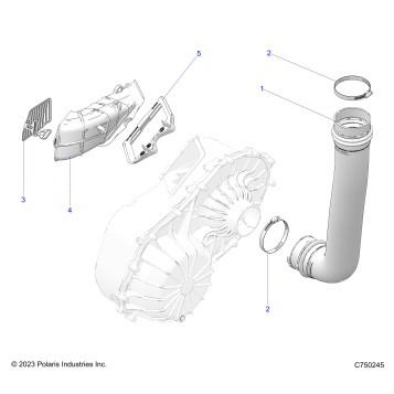 DRIVE TRAIN, CLUTCH COVER DUCTING -  Z25XPD92A/92B (C750245)