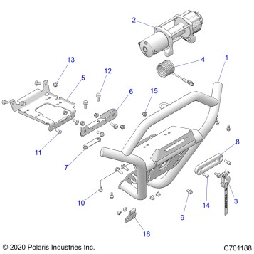 CHASSIS, FRONT BUMPER, W/WINCH - Z22N4M99AR (C701188)