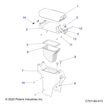 BODY, CENTER CONSOLE,STORAGE- Z23RGD2KAJ/AK/BJ/BK (C701140-013)
