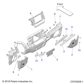 BODY, DASH LOWER - Z23RMU2KAN/BN (C0703028-1)
