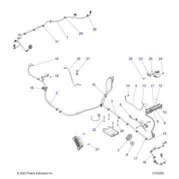 ELECTRICAL, WIRE HARNESS, PERIPHERAL - Z23RGD2KAJ/AK/BJ/BK  (C703250)