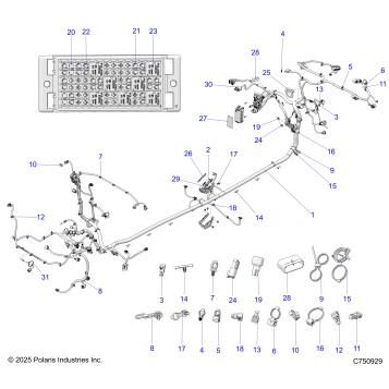 ELECTRICAL, WIRE HARNESS, CHASSIS - Z26S4P92BL (C750929)