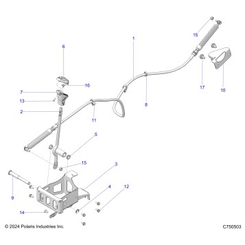 DRIVE TRAIN, GEAR SELECTOR - Z25XPD92A/92B (C750503)
