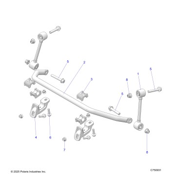 SUSPENSION, FRONT STABILIZER BAR - Z26NMT99A4/B4/A6 (C750931)