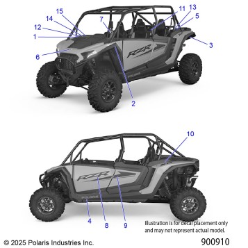 BODY, DECALS - Z25NME99A4/A5/B4/B5  (900910)