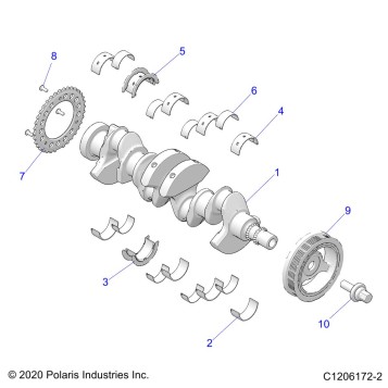 ENGINE, CRANKSHAFT AND BEARINGS - Z23RMU2KAN/BN (C1206172-2)
