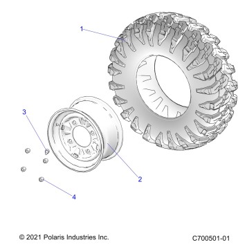 WHEELS, FRONT - Z23A5A87A2(C700501-01)