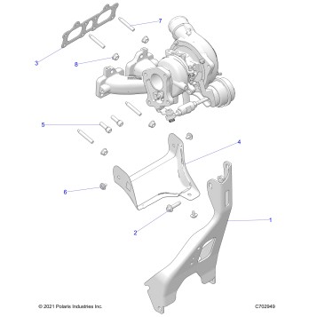 ENGINE, TURBO CHARGER MOUNTING - Z23G4C92AL/BL (C702949)