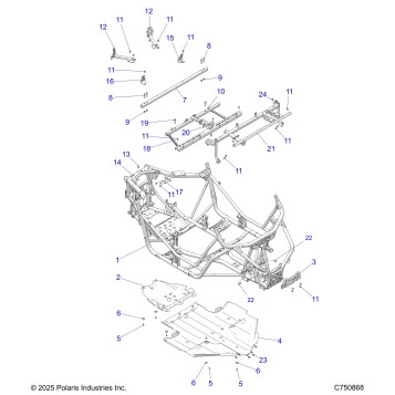 CHASSIS, MAIN FRAME AND SKID PLATE - Z26ASF99A6 (C750868)