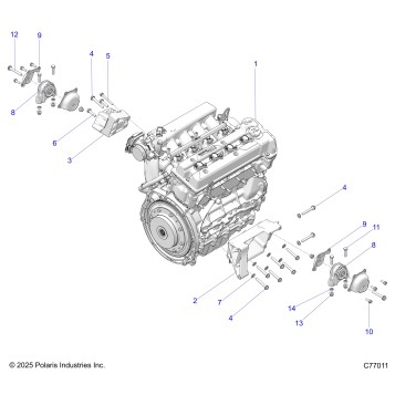 ENGINE, MOUNTING & LONG BLOCK - Z26RRL2KAL (C770011)