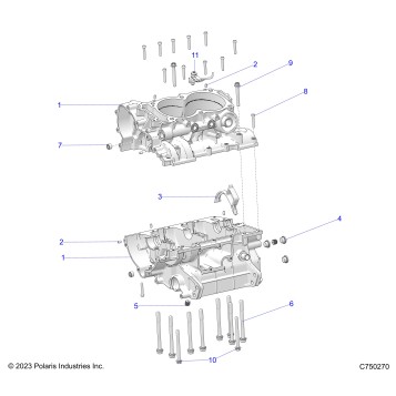 ENGINE, CRANKCASE - Z25XPD92A/92B (C750270)