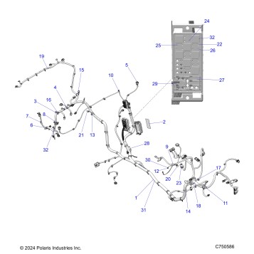 ELECTRICAL, WIRE HARNESS - Z25NEE99A4/B4/A5/B5 (C750586)