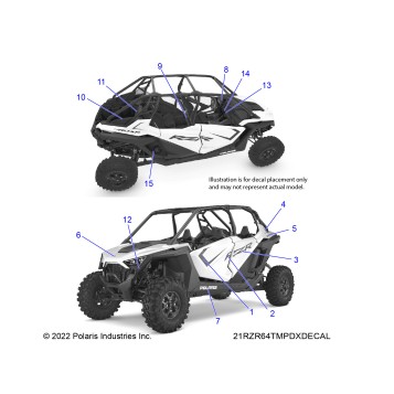 BODY, DECALS - Z21R4D92BB/BK (21RZR64TMPCXDECAL)