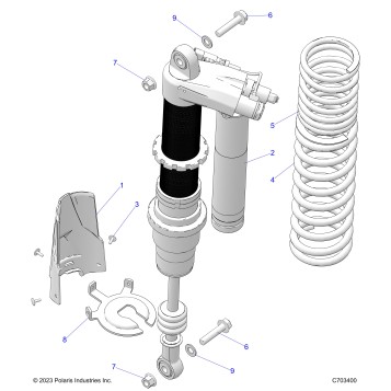 SUSPENSION, REAR SHOCK MOUNTING, DELUXE - Z24RGD2KAH/AL/BH/BL (C703400)