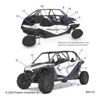 BODY, DECALS - Z21R4E92AG/AS/BG/BS (900112)