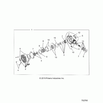 DRIVE TRAIN, FRONT GEARCASE - Z20N4E99AC/AL/AN/BC/BL/BN/K99AF/AK/BF/BK (702760)