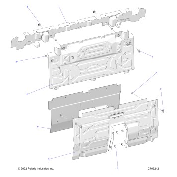 BODY, REAR CLOSEOFF, CENTER PANELS - Z23RGD2KAJ/AK/BJ/BK (C703242)