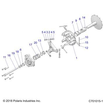 DRIVE TRAIN, PRIMARY CLUTCH - Z23ASA87A2(C701015-1)